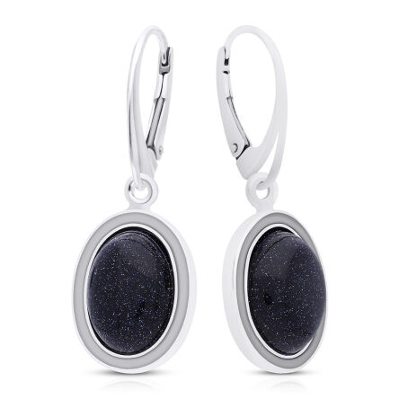 Kolczyki srebrne wiszące z Nocą Kairu pr.925