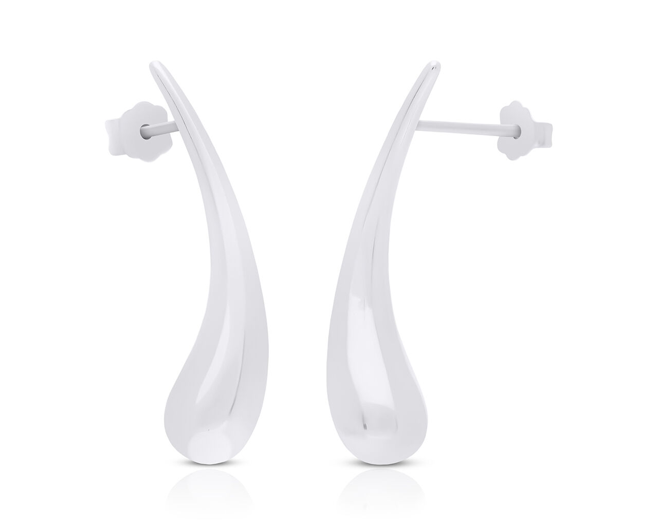 Kolczyki srebrne sztyfty gładkie pr.925