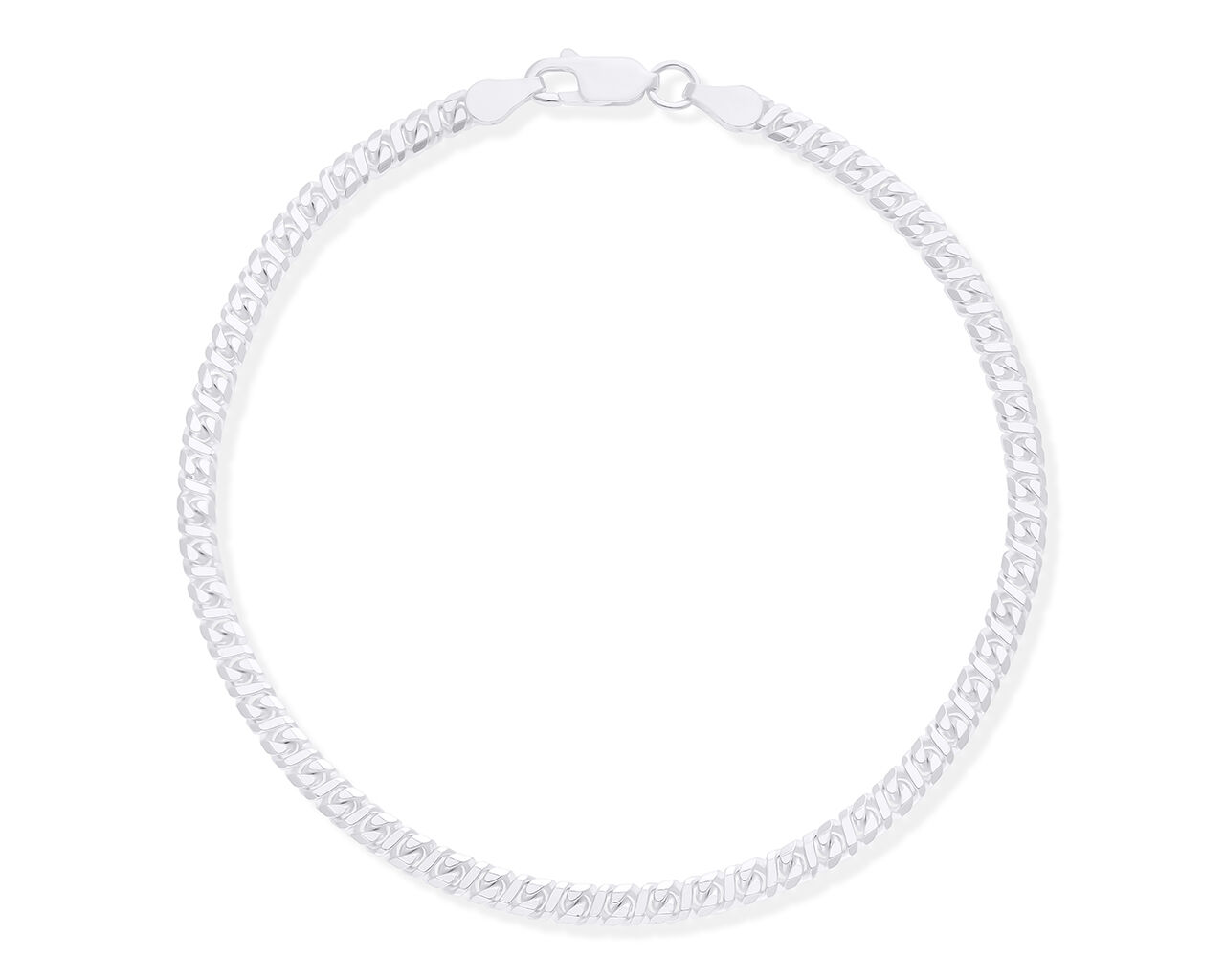 Bransoletka srebrna męska splot "dollar"