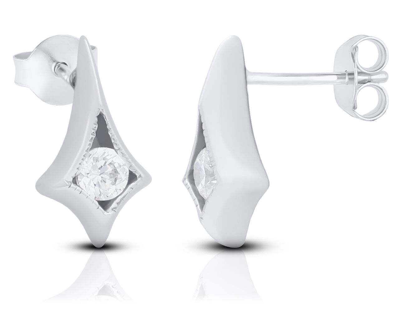 Kolczyki srebrne sztyfty z cyrkoniami pr.925