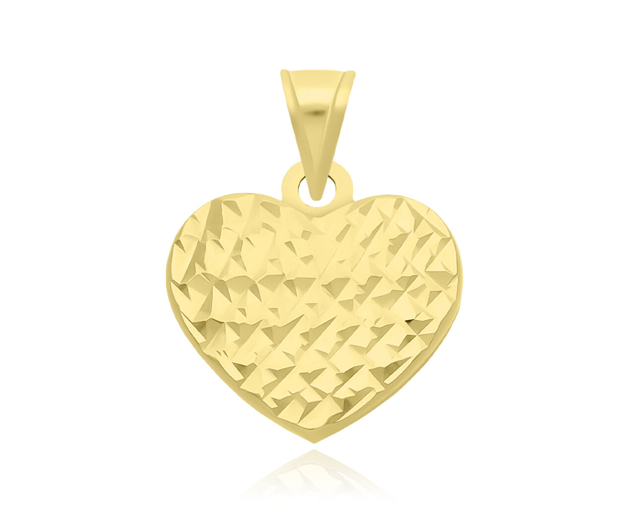 Złota zawieszka serce diamentowane pr.585