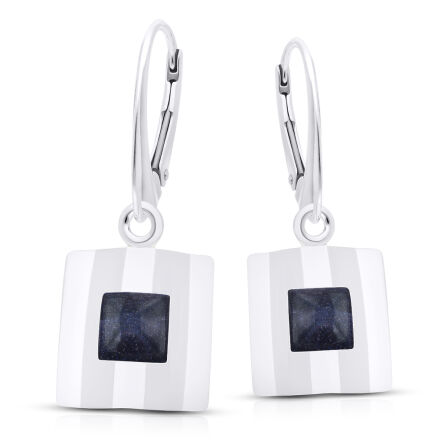 Kolczyki srebrne wiszące z Nocą Kairu pr.925