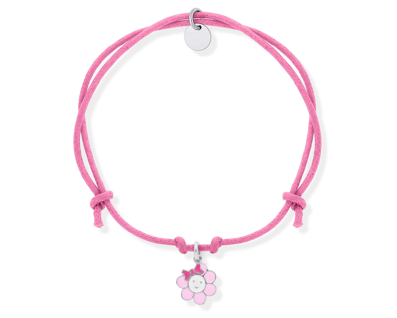 Bransoletka na sznurku dla dziecka z kwiatkiem