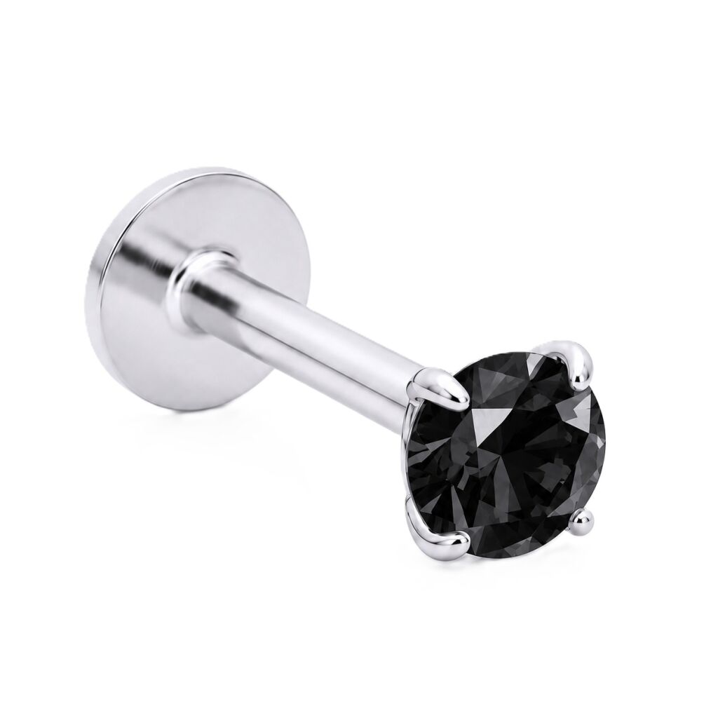 Kolczyk srebrny wkręcany labret piercing pr.925