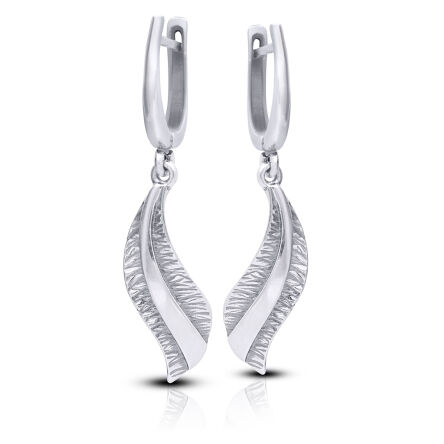 Kolczyki srebrne oksydowane z wiszącym elementem