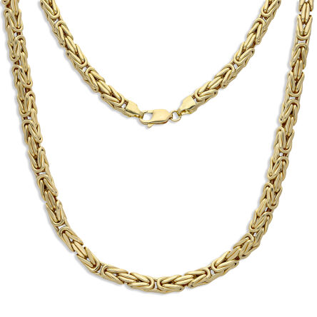 Złoty łańcuszek męski o bizantyjskim splocie