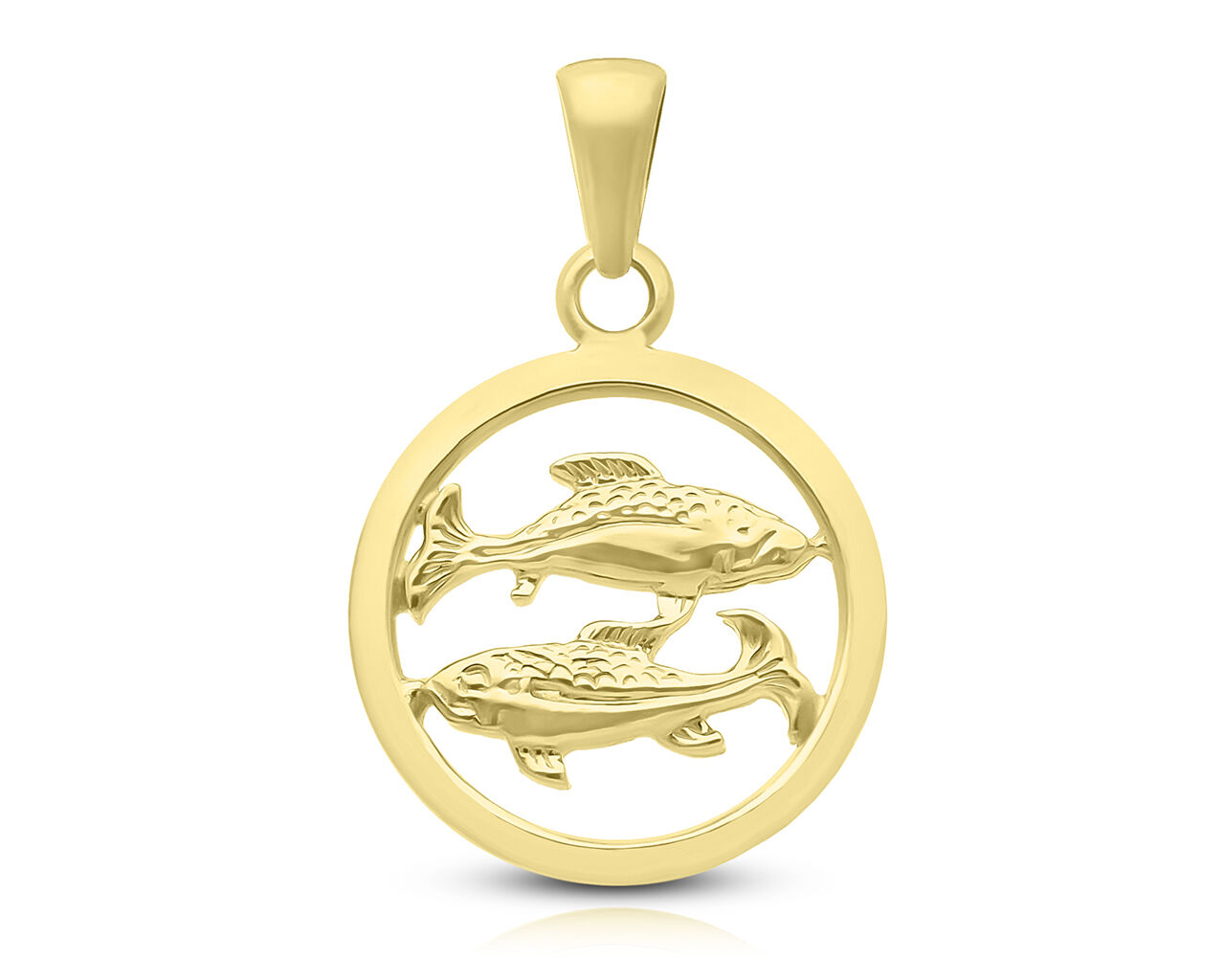 Złota zawieszka znak zodiaku Ryby pr.585