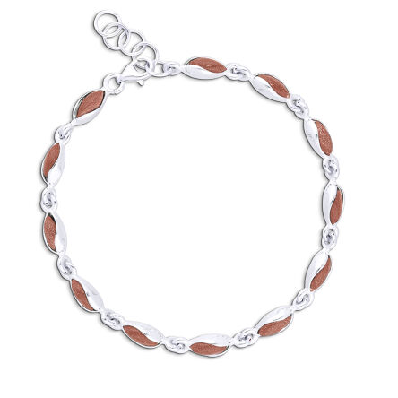 Bransoletka srebrna damska z Piaskiem Pustyni