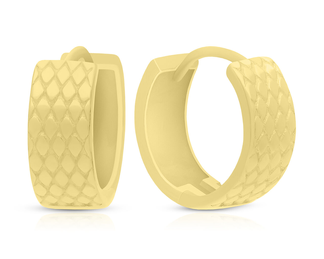 Kolczyki koła srebrne pozłacane szerokie pr.925