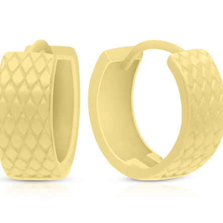 Kolczyki koła srebrne pozłacane szerokie pr.925