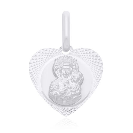 Medalik Srebrny Serce Matka Boska pr.925