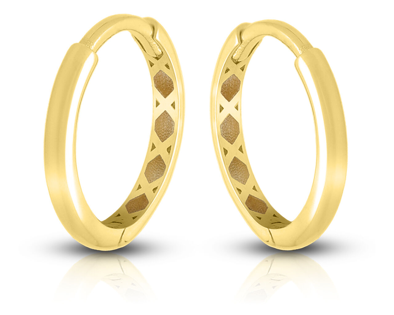 Złote kolczyki koła gładkie pr.585