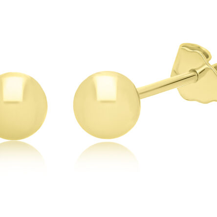 Kolczyki złote 585 kulki gładkie sztyfty