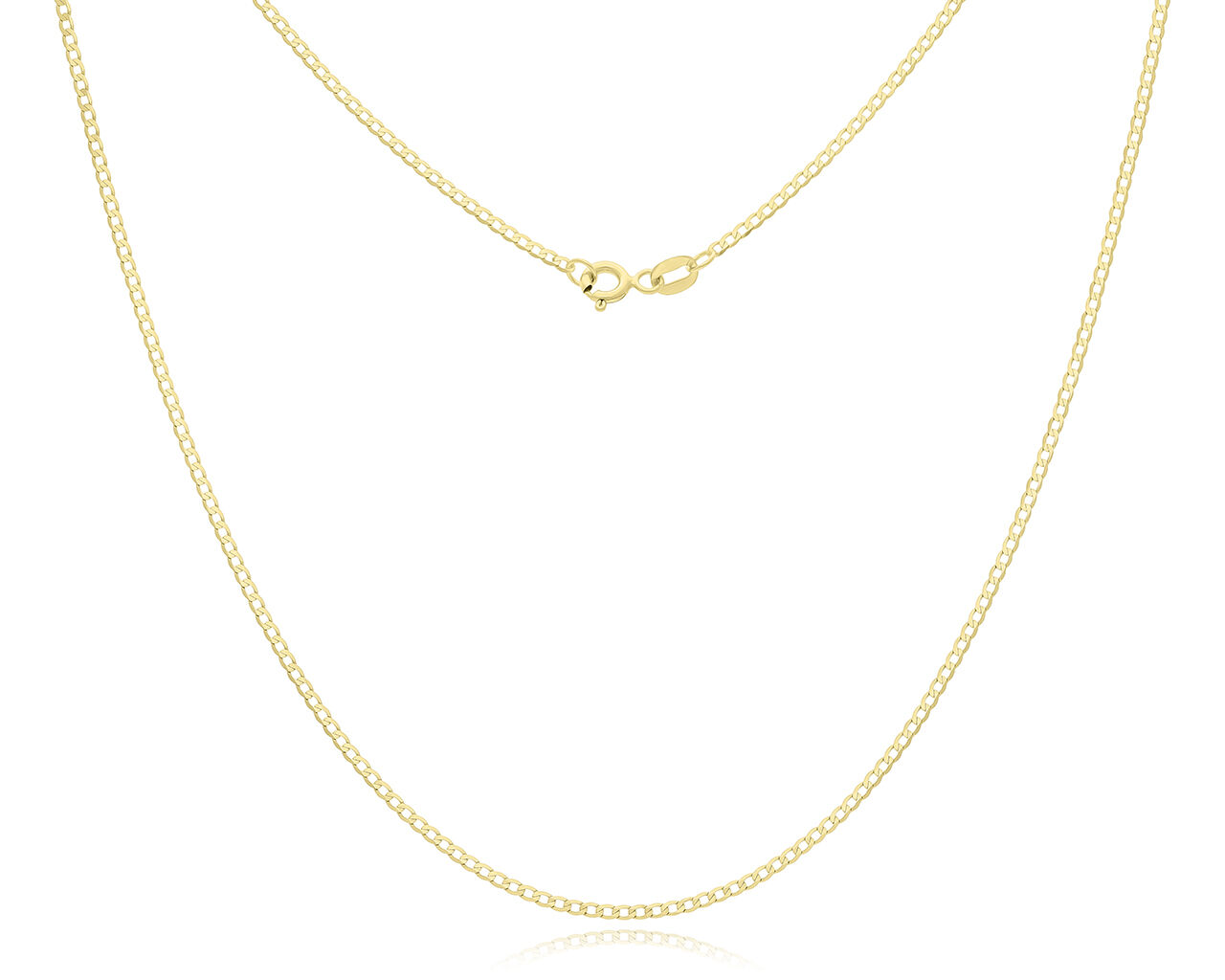 Złoty łańcuszek próba 585 splot pancerka