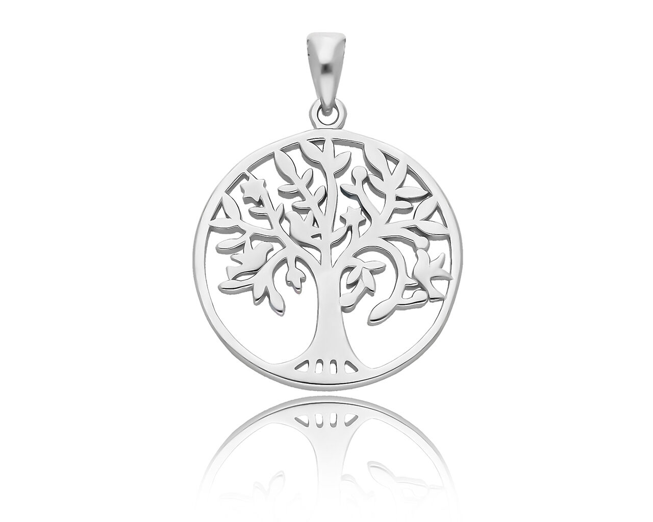 Srebrna zawieszka drzewko szczęścia