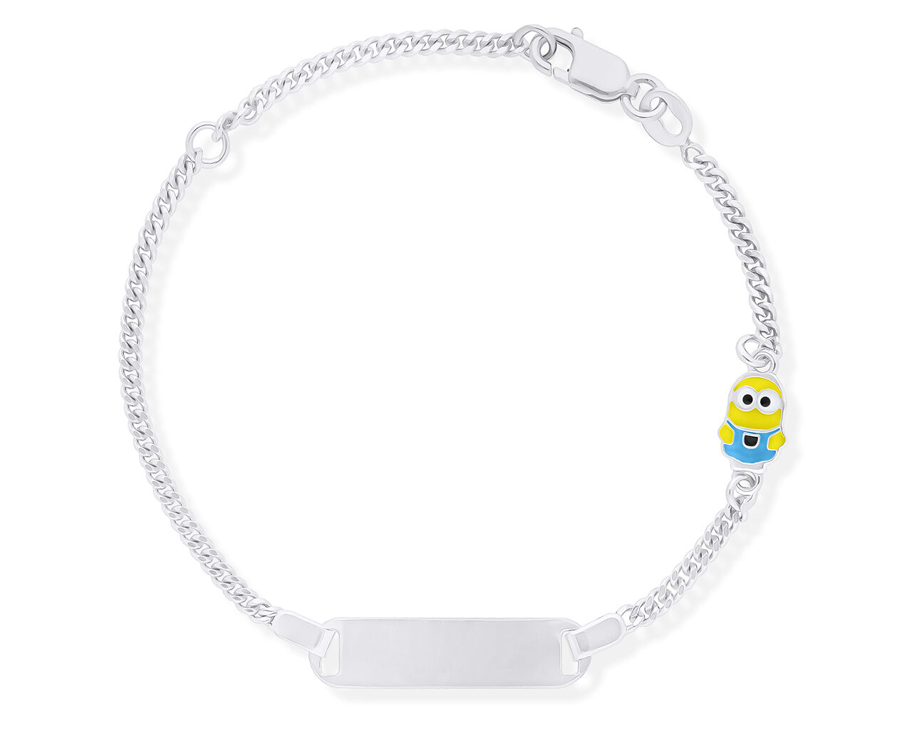 Bransoletka srebrna dla dziecka z blaszką