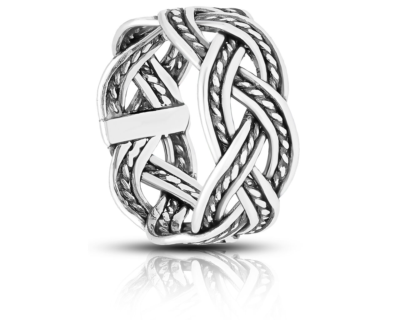 Pierścionek srebrny szeroki pr.925