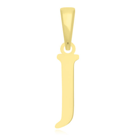 Zawieszka złota literka J gładka pr.585