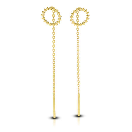 Złote kolczyki przeciągne pr.585