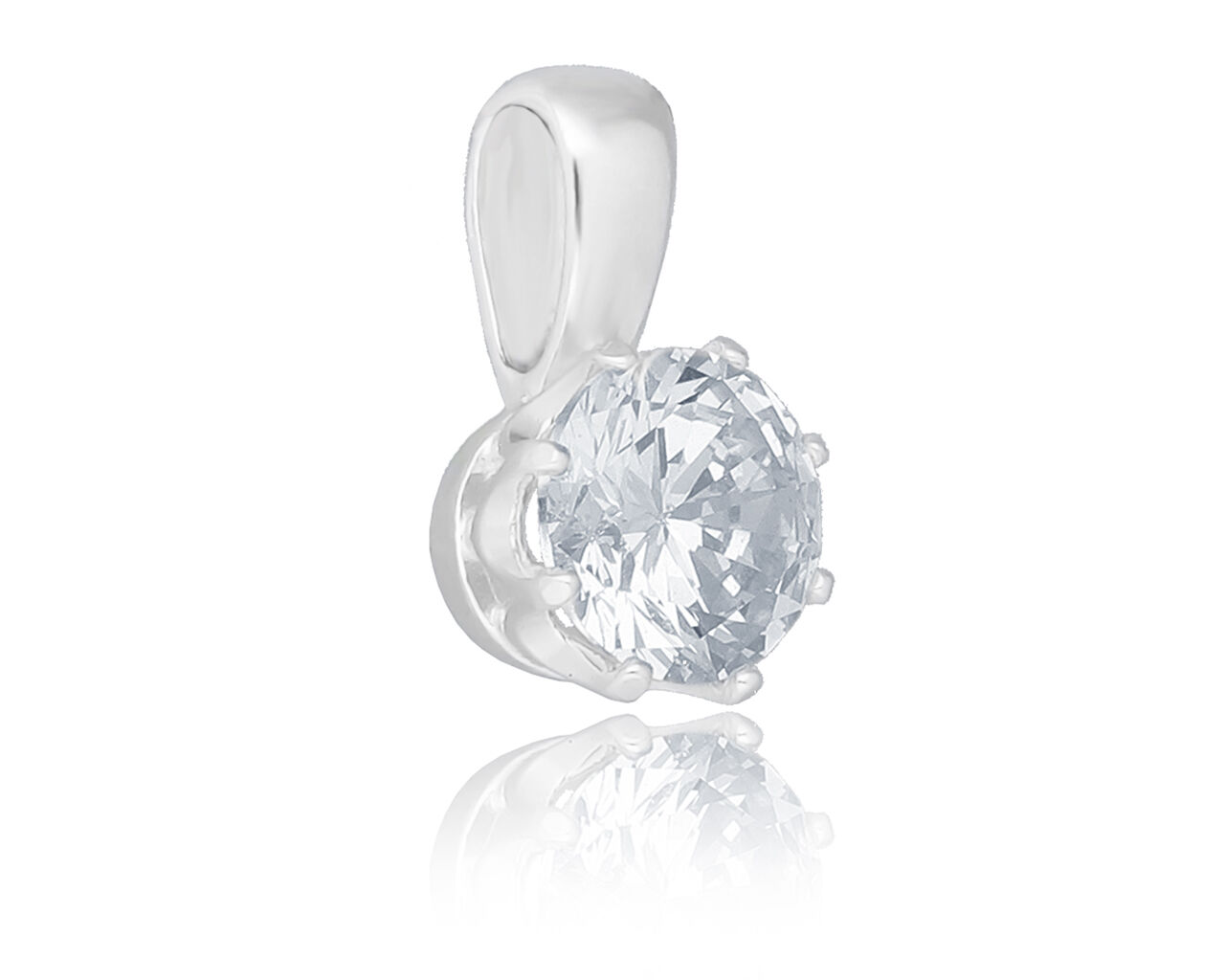 Zawieszka srebrna z dużą cyrkonią pr.925