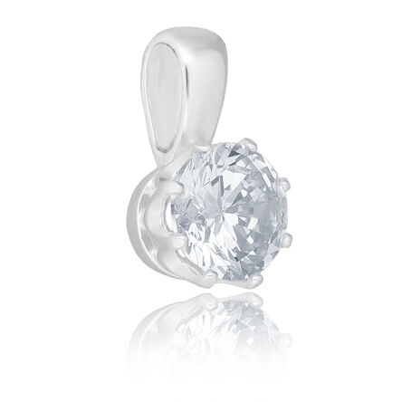 Zawieszka srebrna z dużą cyrkonią pr.925