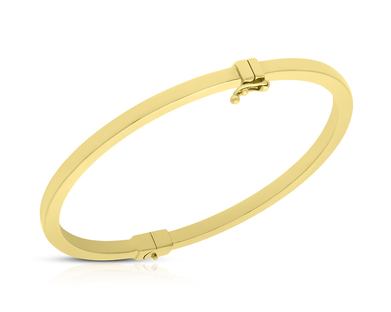 Bransoletka złota 585 sztywna gładka
