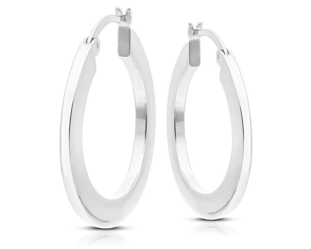 Kolczyki srebrne koła gładkie pr.925