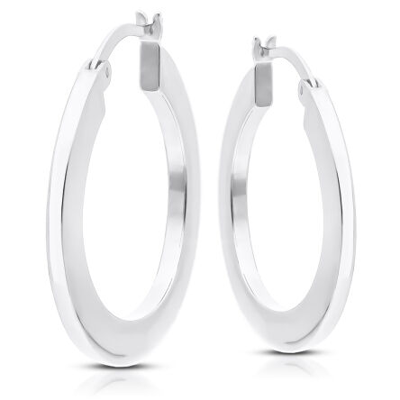 Kolczyki srebrne koła gładkie pr.925