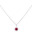 Zawieszka srebrna z czerwoną cyrkonią pr.925 - 2