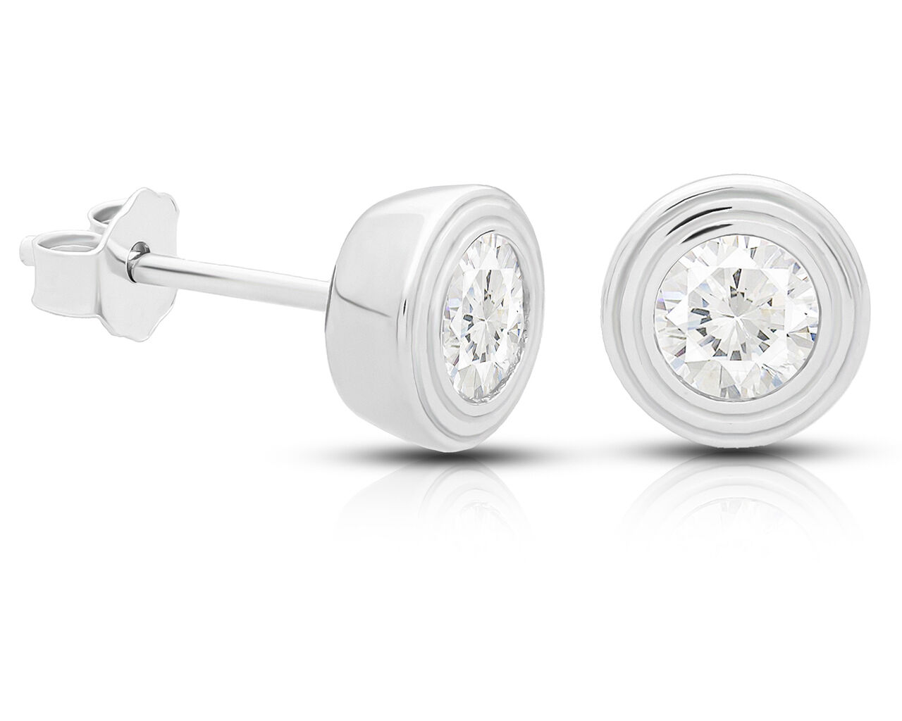 Kolczyki srebrne z cyrkonią na sztyfcie pr.925