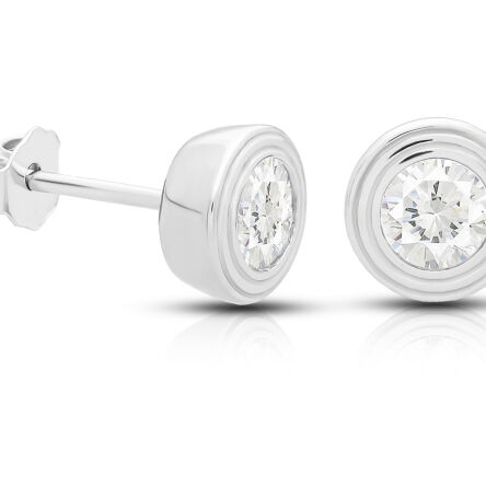 Kolczyki srebrne z cyrkonią na sztyfcie pr.925