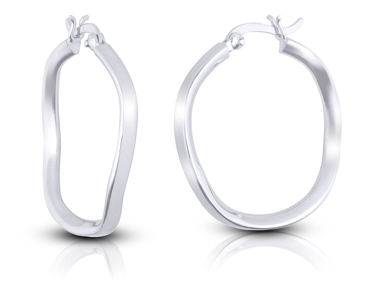 Kolczyki srebrne koła gładkie