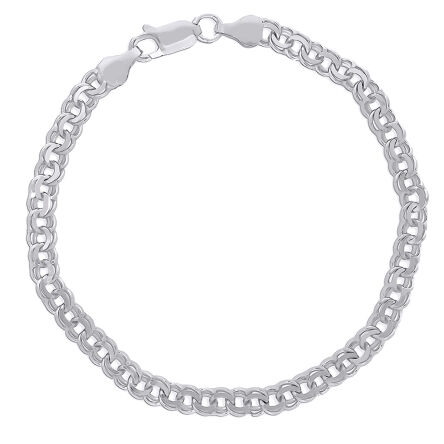 Bransoletka srebrna męska galibardi rodowana