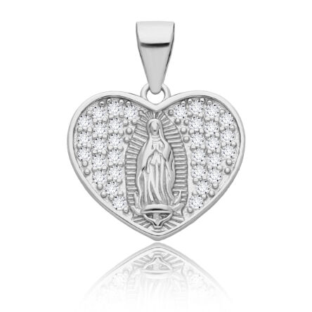 Medalik srebrny z Matką Boską