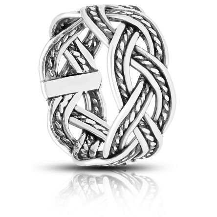 Pierścionek srebrny szeroki pr.925