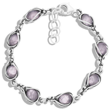 Bransoletka srebrna z naturalnym Kwarcem