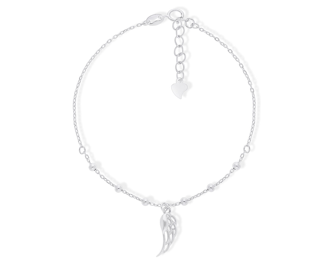 Bransoletka srebrna z wiszącym skrzydłem