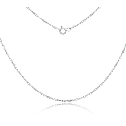 Srebrny łańcuszek splot singapur damski pr.925