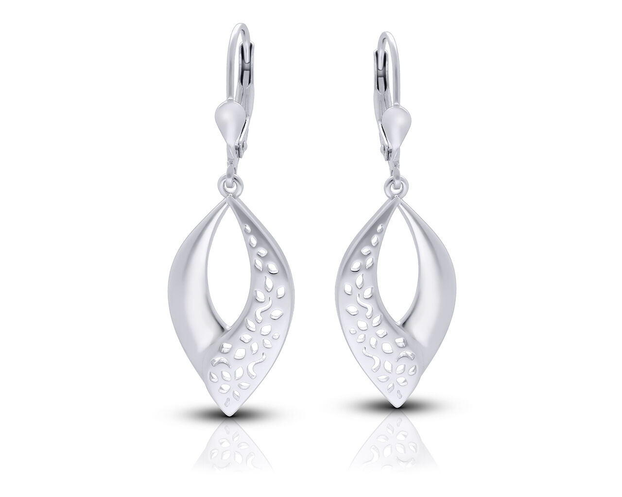 Kolczyki srebrne szerokie wiszące