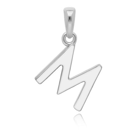Literka M srebrna zawieszka