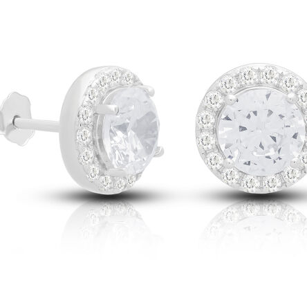 Kolczyki srebrne sztyfty z cyrkoniami pr.925