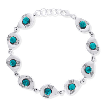 Bransoletka srebrna z chryzakolą pr.925