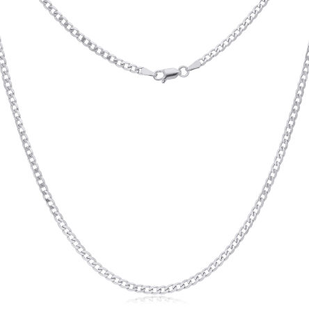 Łańcuszek srebrny rodowany splot pancerka