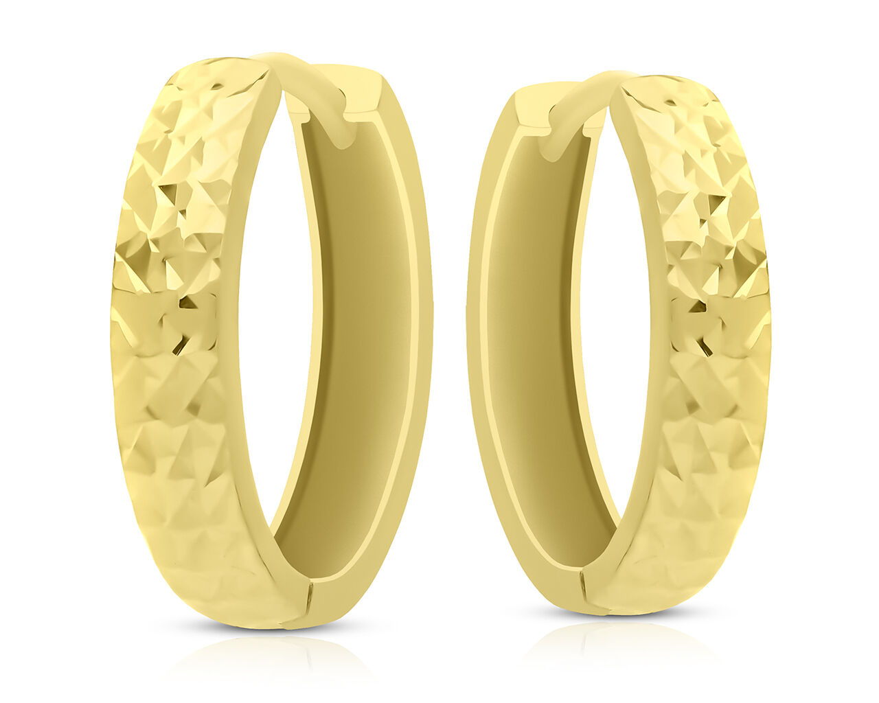 Kolczyki koła złote pr.585 diamentowane