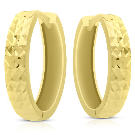 Kolczyki koła złote pr.585 diamentowane