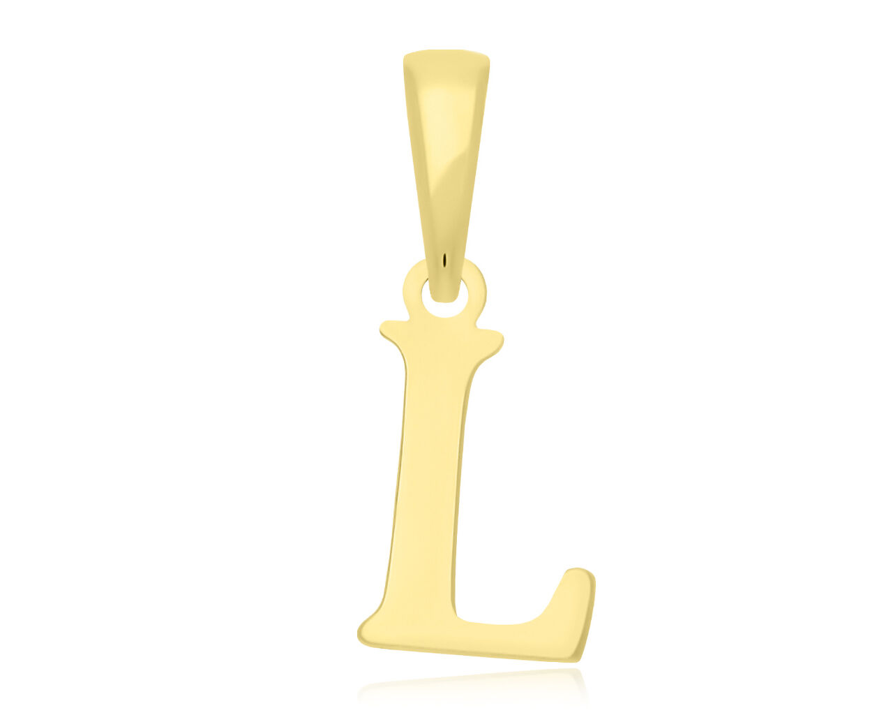 Literka złota L gładka zawieszka pr.585