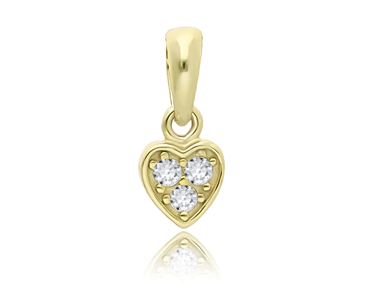 Zawieszka srebrna pozłacana serduszko