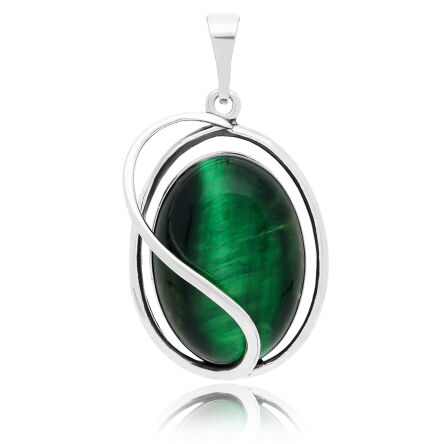 Zawieszka srebrna z naturalnym Tygrysim Okiem