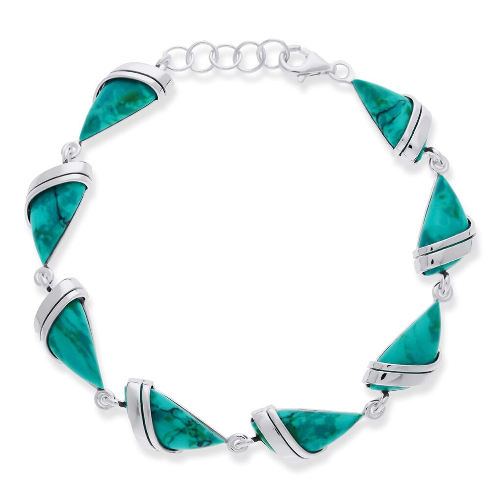 Bransoletka srebrna 925 z chryzokolą