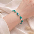 Bransoletka srebrna 925 z chryzokolą - 2